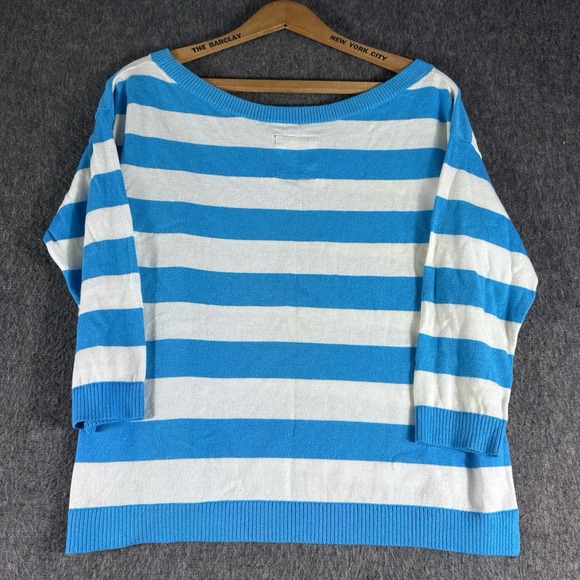 Blue and White Striped Sweater - Picture 2 of 10